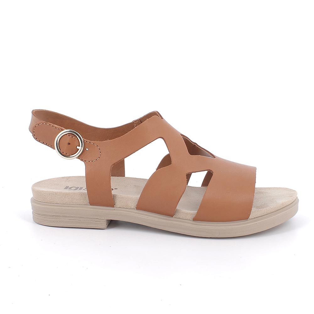 SANDALS FOR WOMAN  BROWN   WITH BUCKLE