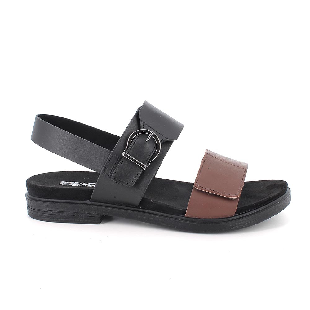 SANDALS FOR WOMAN  BROWN  AND BLACK WITH VELCRO
