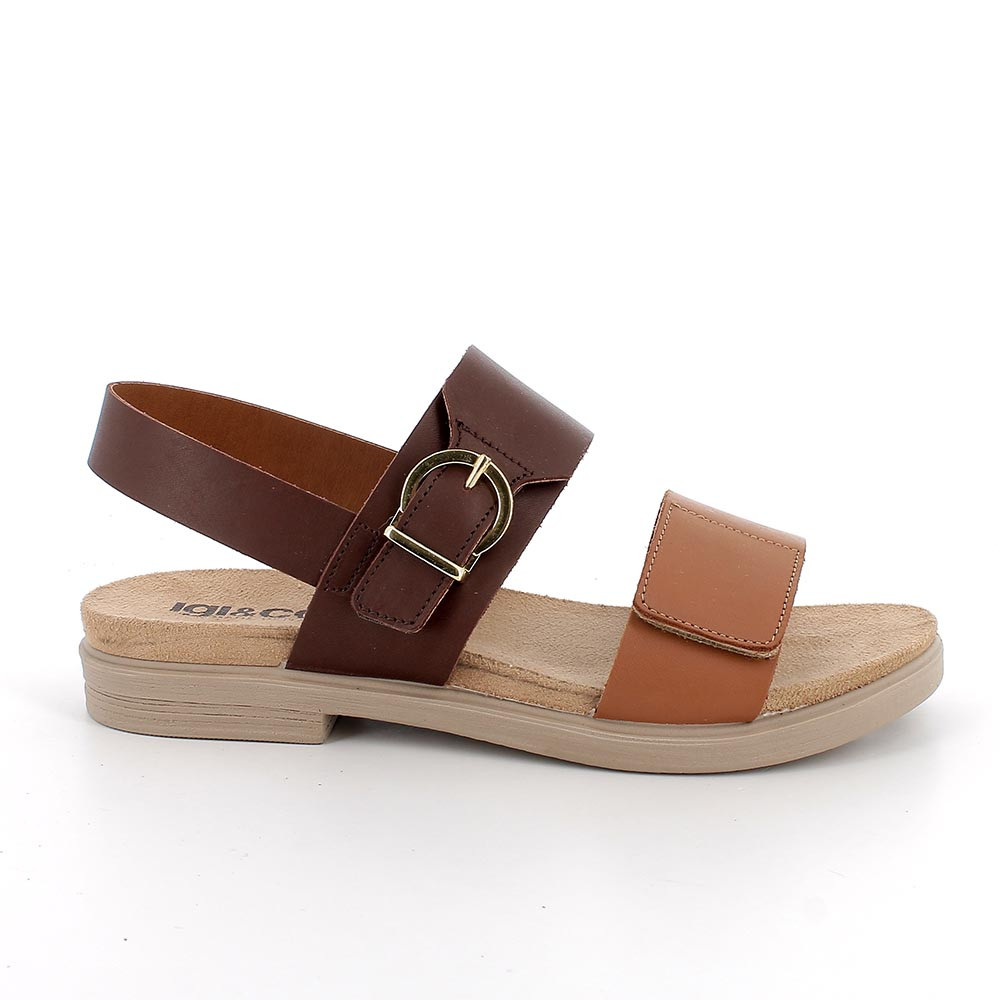SANDALS FOR WOMAN  BROWN  WITH VELCRO
