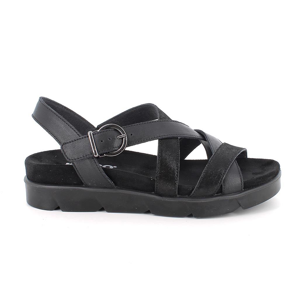 SANDALS FOR WOMAN  BLACK  WITH BUCKLE