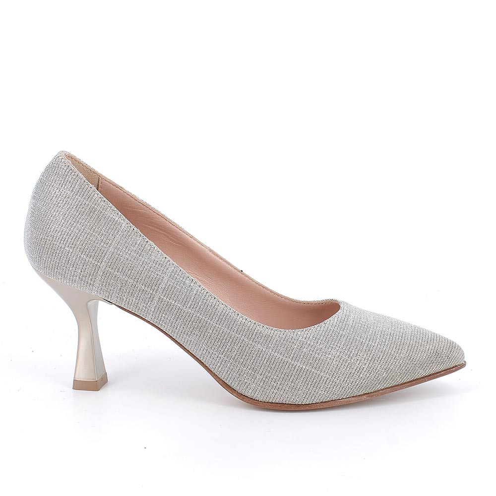 DÉCOLLETÉ WITH HEEL FOR WOMAN  BEIGE AND GREY