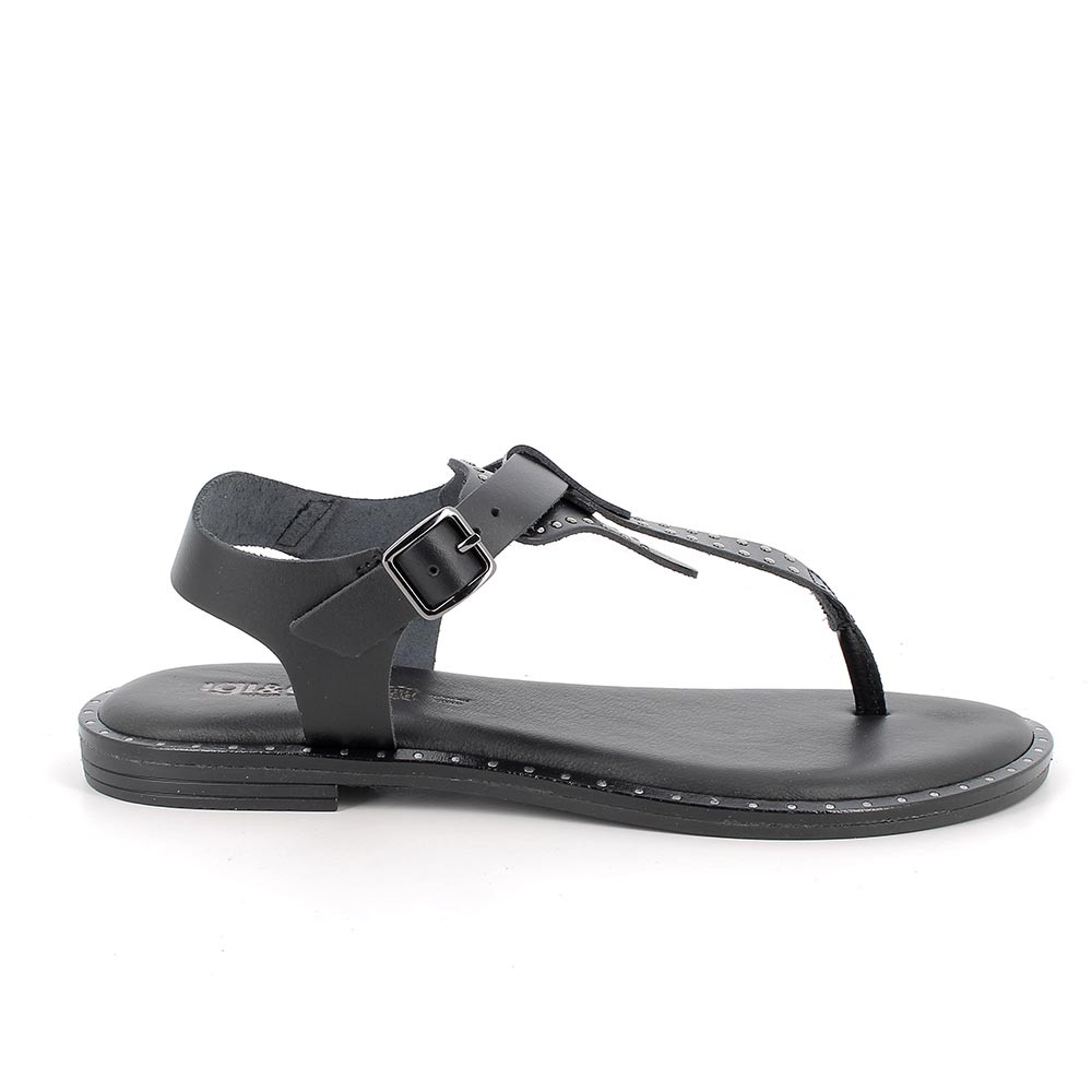 FLIP-FLOP SANDALS FOR WOMAN  BLACK WITH BUCKLE