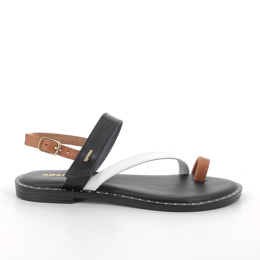 FLIP-FLOP SANDALS FOR WOMAN  BLACK AND BROWN WITH VELCRO