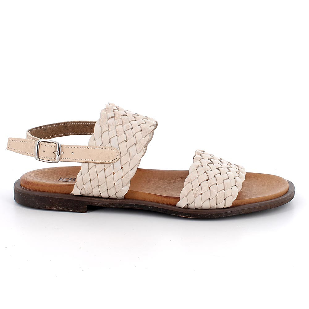 SANDALS FOR WOMAN  WHITE  WITH BUCKLE
