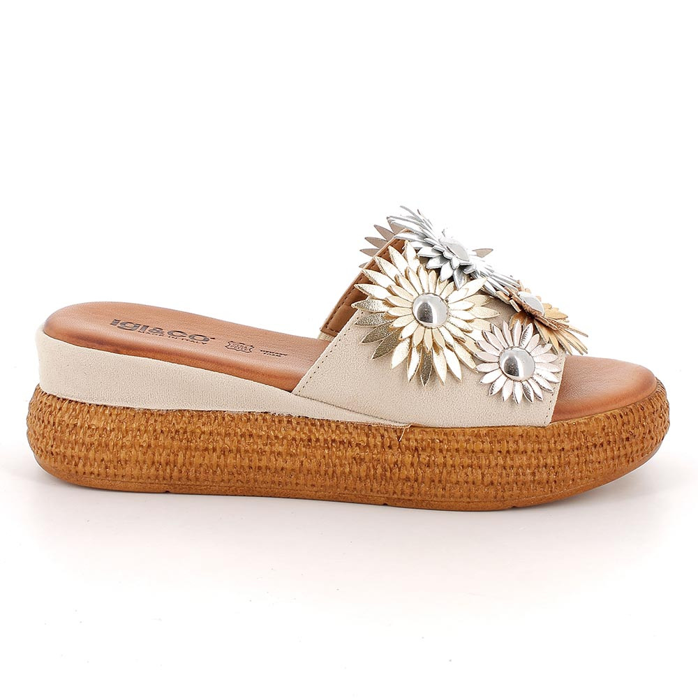 SANDALS WITH WEDGE FOR WOMAN   WHITE