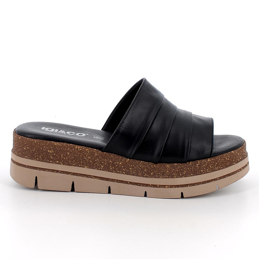 SANDALS WITH WEDGE FOR WOMAN  BLACK