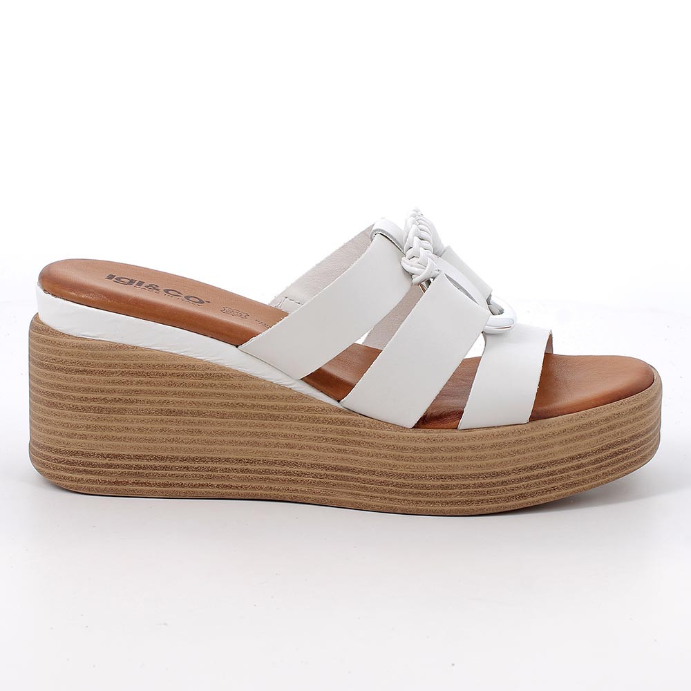 SANDALS WITH WEDGE FOR WOMAN   WHITE