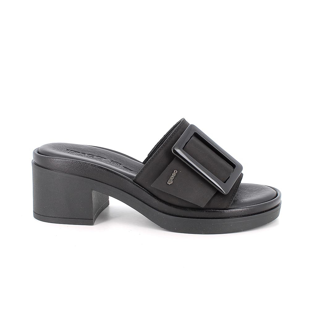 SANDALS WITH HEEL FOR WOMAN   BLACK