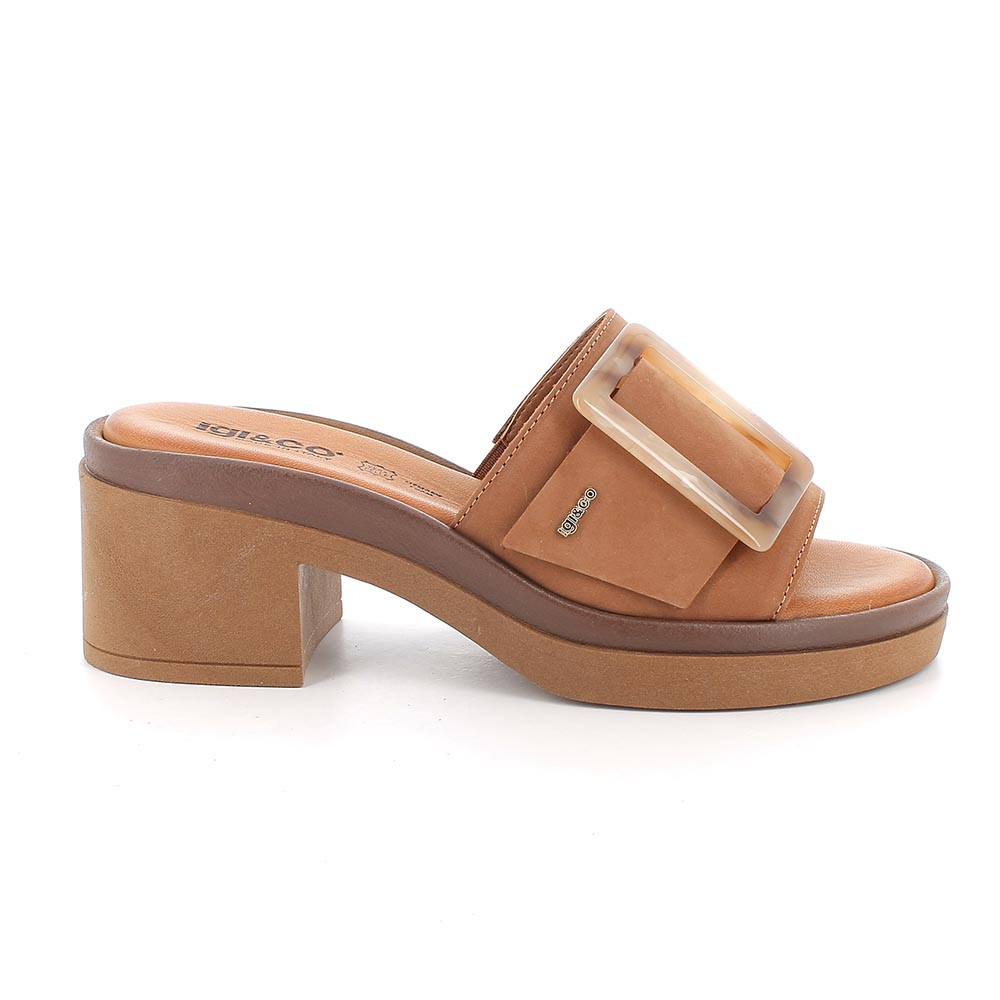 SANDALS WITH HEEL FOR WOMAN  BROWN