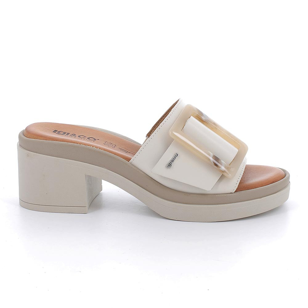 SANDALS WITH HEEL FOR WOMAN  WHITE