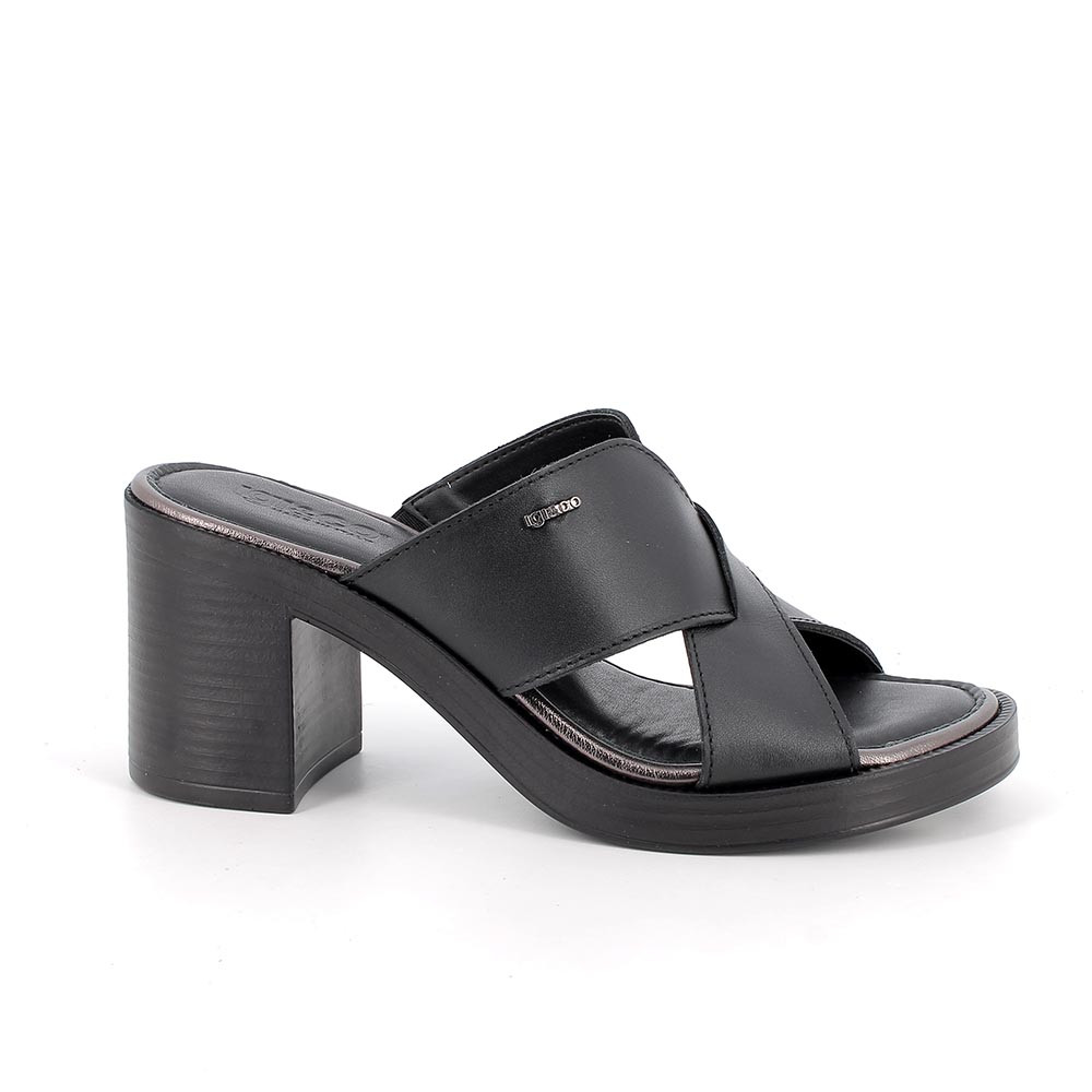 SANDALS WITH HEEL FOR WOMAN   BLACK
