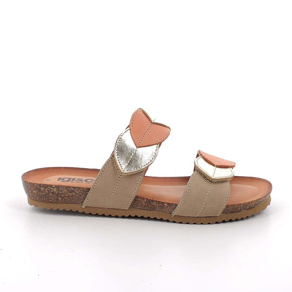 SANDALS FOR WOMAN  BEIGE AND ORANGE
