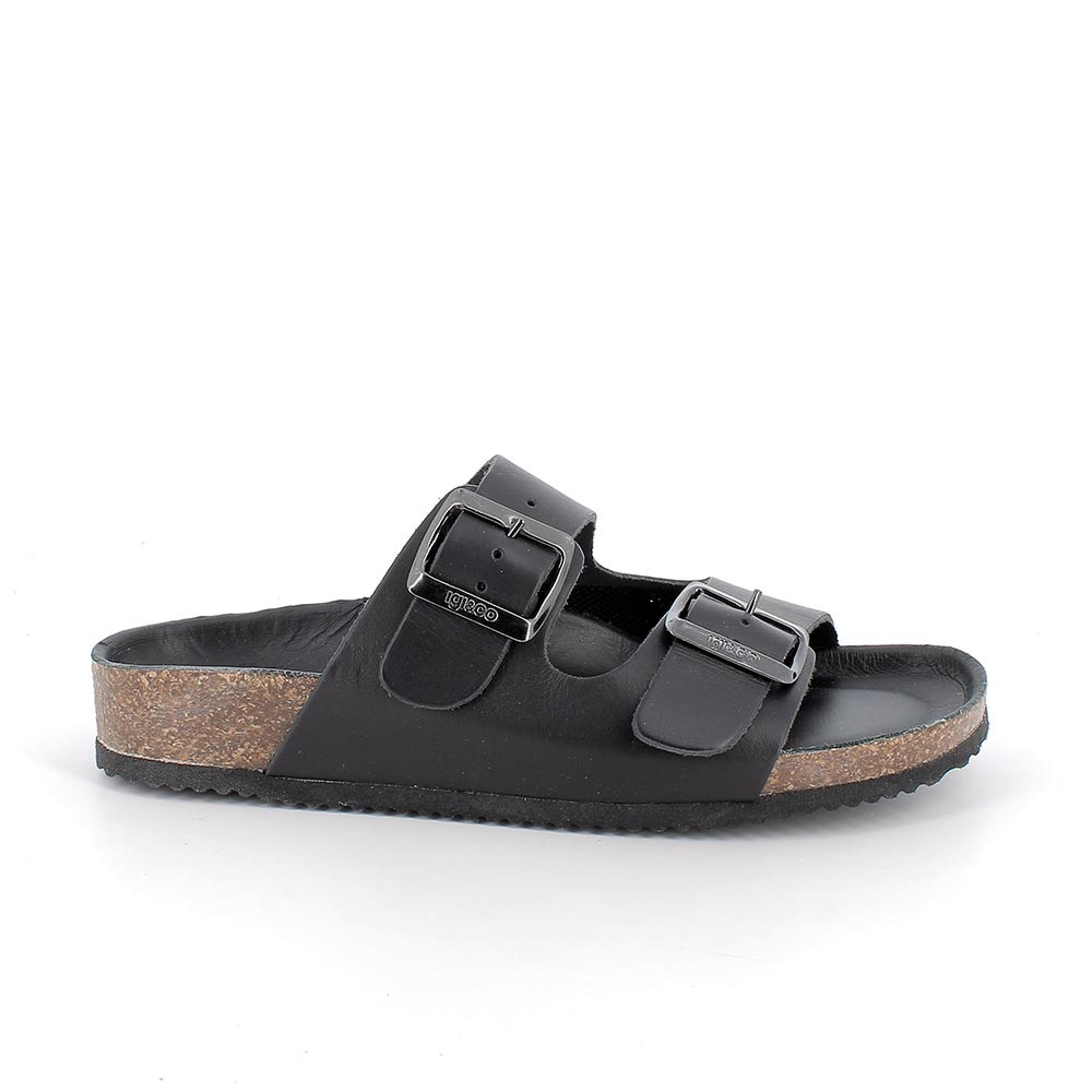 SANDALS FOR WOMAN  BLACK  WITH BUCKLE