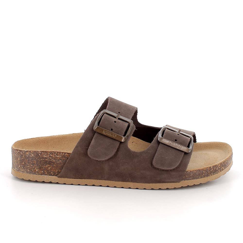 SANDALS FOR WOMAN  BROWN   WITH BUCKLE