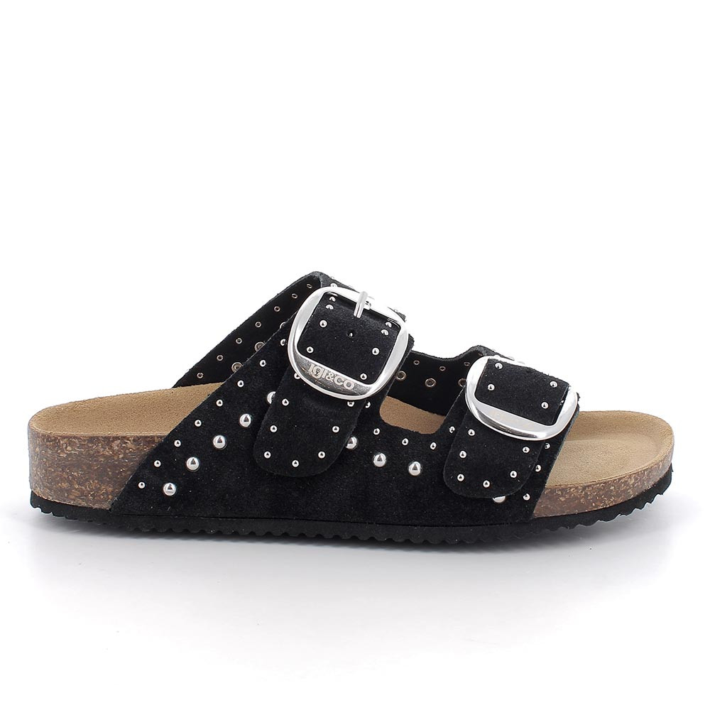 SANDALS FOR WOMAN  BLACK  WITH BUCKLE