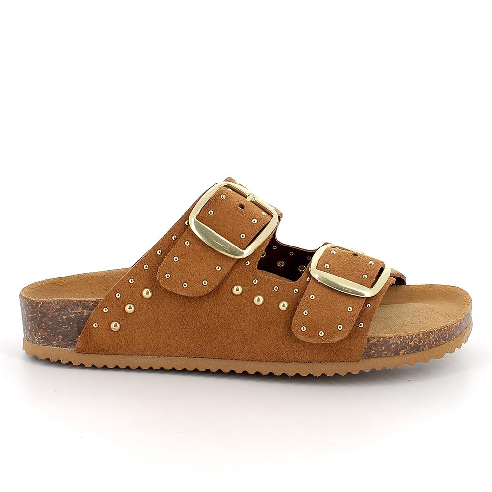SANDALS FOR WOMAN  BROWN   WITH BUCKLE