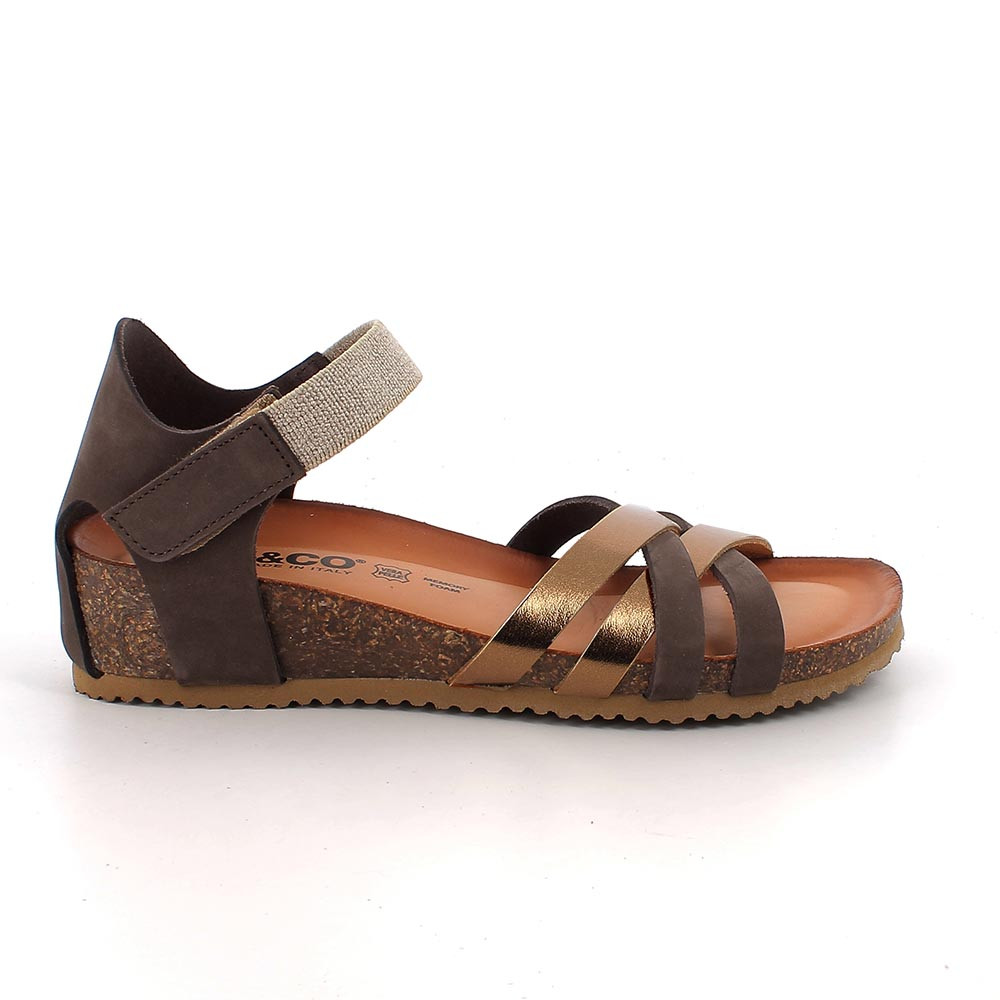 SANDALS FOR WOMAN  BROWN  WITH VELCRO