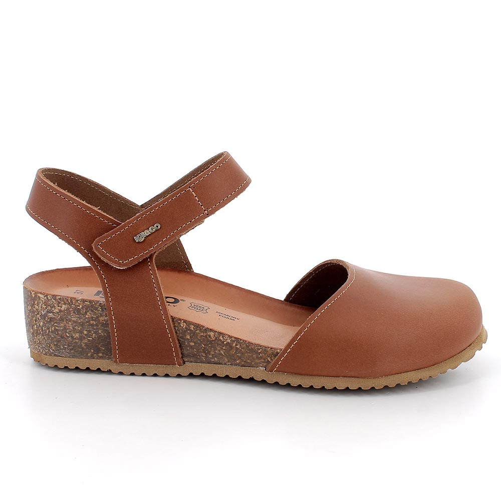 SANDALS FOR WOMAN  BROWN  WITH VELCRO