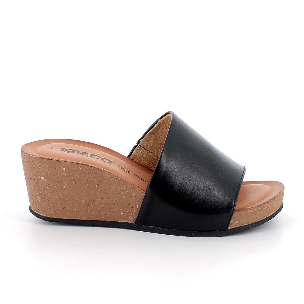 SANDALS WITH WEDGE FOR WOMAN  BLACK